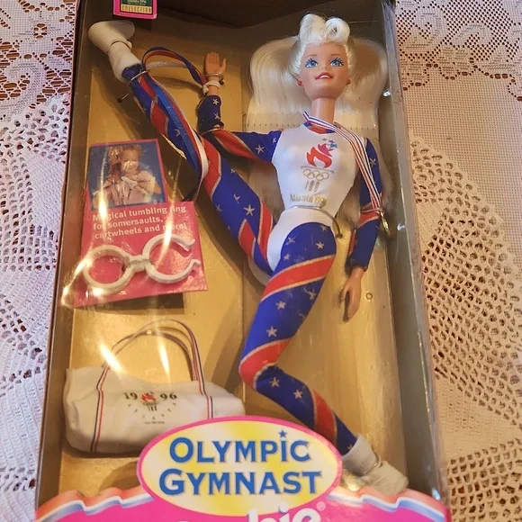 Barbie, Olympic Gymnast, NWT, 1996 Atlanta, Excellent condition ♥️ - Picture 2 of 6